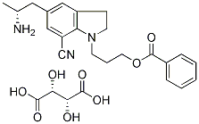 5-[(2R)-2-Aminopropyl]-1-[3-(benzoyloxy)propyl]-2,3-dihydro-1H-indole-7-carbonitrile (2R,3R)-2,3-dih