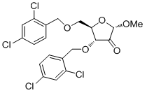3,5-Bis-O-(2,4-dichlorophenylmethyl)-1-O-methyl-alpha-D-erythro-pentafuranos-2-ulose