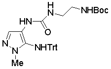 tert-Butyl [2-({[1-methyl-5-(tritylamino)-1H-pyrazol-4-yl]carbamoyl}amino)ethyl]carbamate